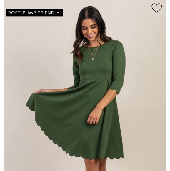 PinkBlush Magenta Scalloped Hem Maternity Dress | M - Picture 9 of 9